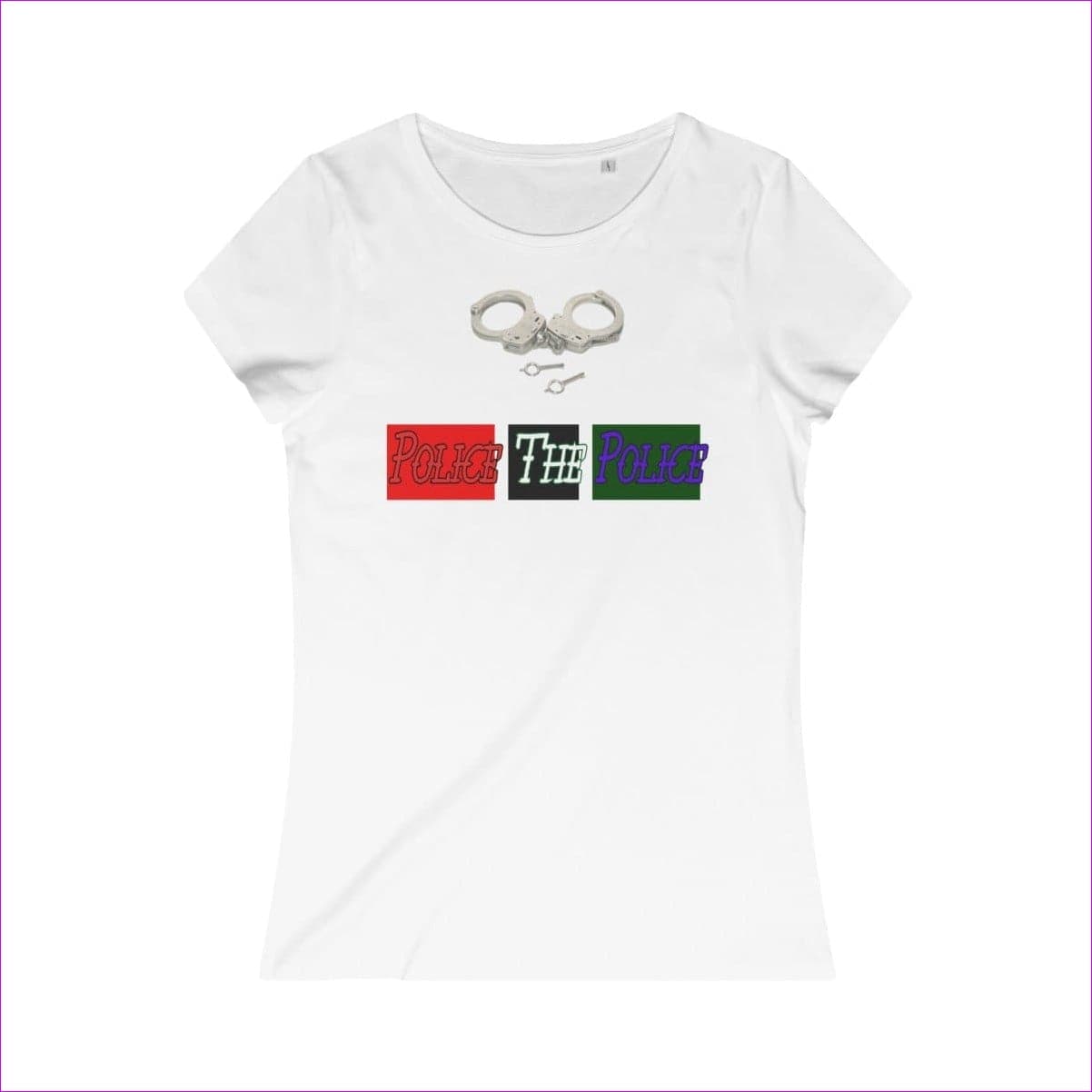 White - \Police The Police Womens Organic Tee - Womens T-Shirt at TFC&H Co.