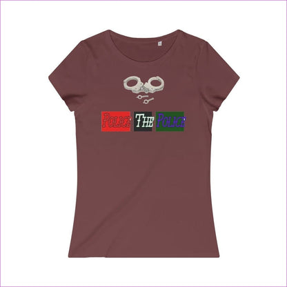 Burgundy Police The Police Womens Organic Tee - Women's T-Shirt at TFC&H Co.