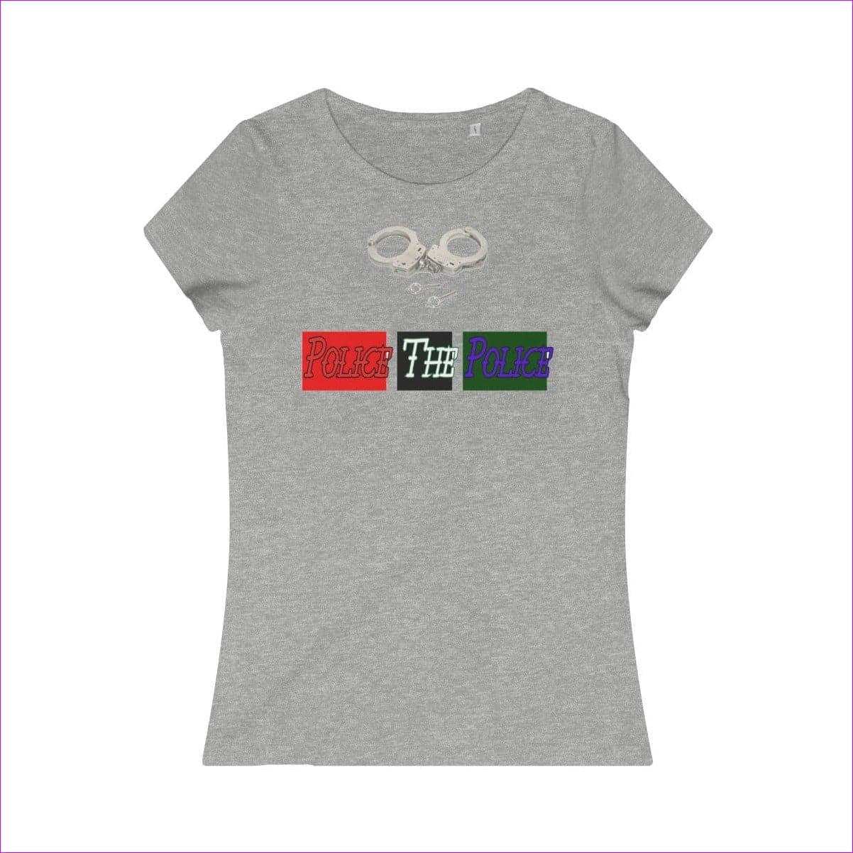 Heather Grey - Police The Police Womens Organic Tee - Womens T-Shirt at TFC&H Co.