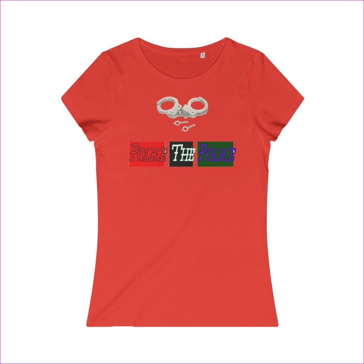 Red - Police The Police Womens Organic Tee - Womens T-Shirt at TFC&H Co.