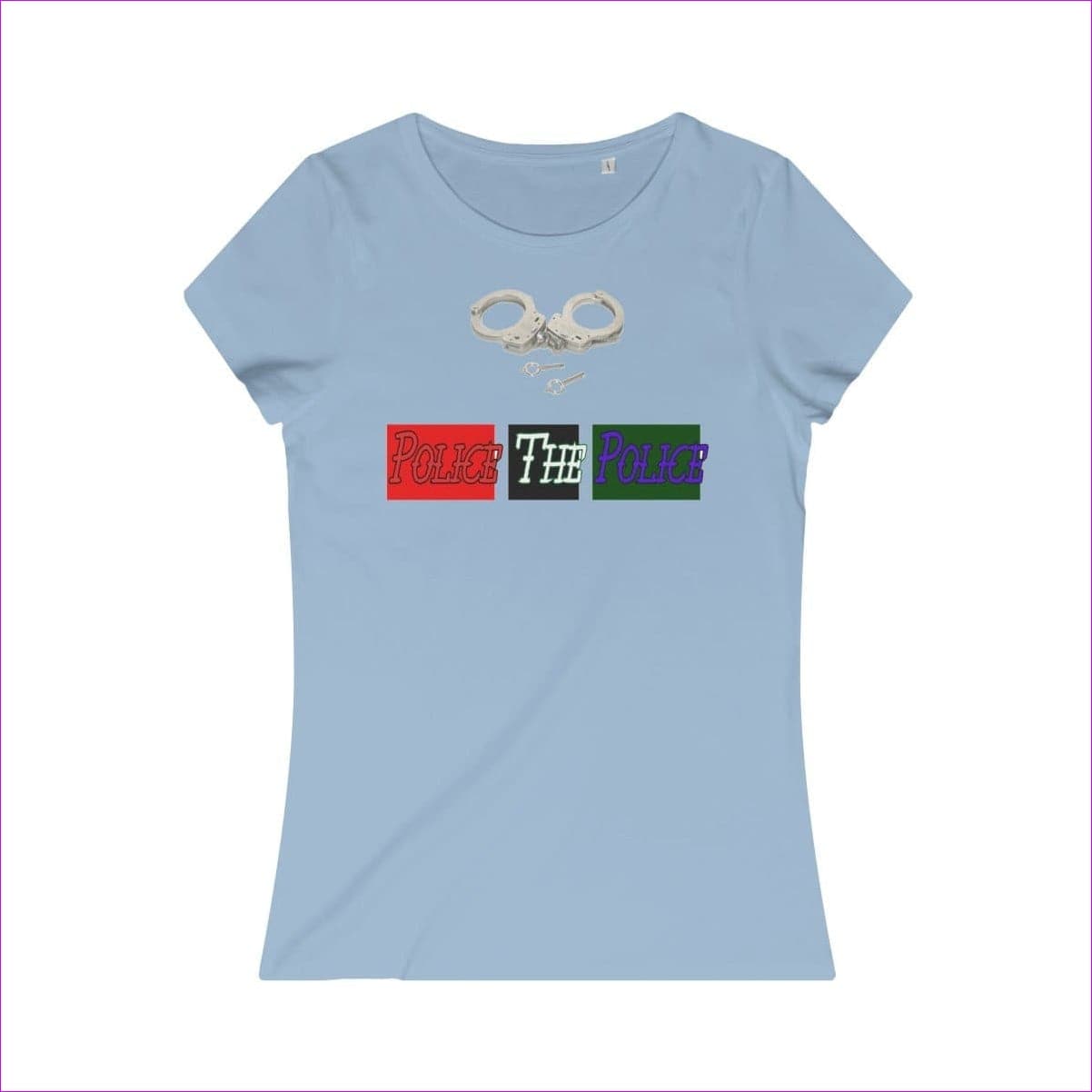 Sky Blue Police The Police Womens Organic Tee - Women's T-Shirt at TFC&H Co.