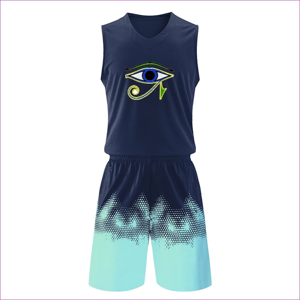 7XL Navy - Power Clothing Men's Basketball Jerseys & Short Set - mens top & short set at TFC&H Co.