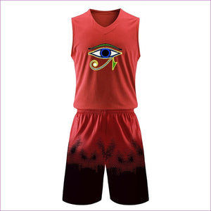 L Red - Power Clothing Men's Basketball Jerseys & Short Set - mens top & short set at TFC&H Co.