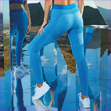 TR212-SAPPHIRE Power Womens Seamless Multi-Sport Sculpt Leggings - women's leggings at TFC&H Co.