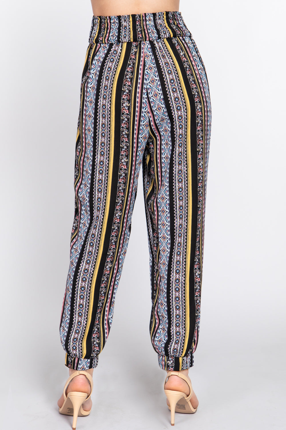 MUSTARD BLACK - Printed Jogger Pants - 2 styles - Ships from The US - womens joggers at TFC&H Co.