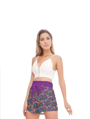 multi-colored - Psy-Rose Womens Bow Waist Shorts - womens shorts at TFC&H Co.
