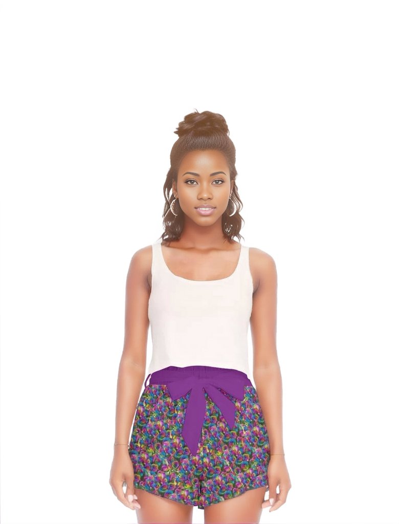 Psy-Rose Womens Bow Waist Shorts - women's shorts at TFC&H Co.