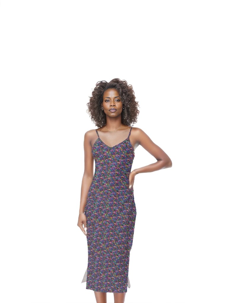 multi-colored Psy-rose Womens Cami Dress - women's dress at TFC&H Co.