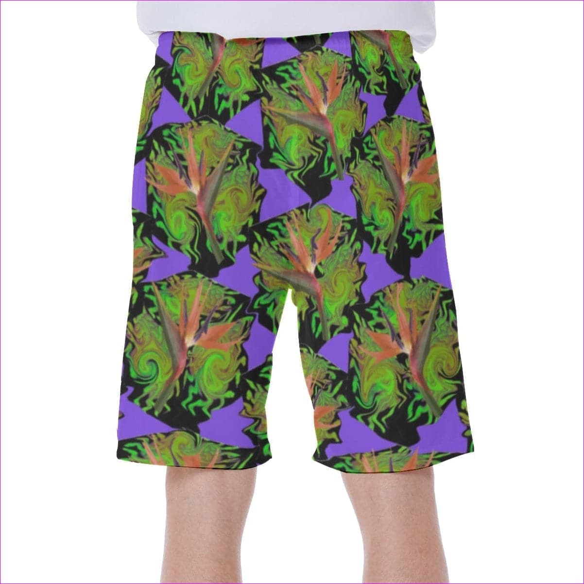 multi-colored - Psychedelic Paradise Men's Beach Shorts - mens shorts at TFC&H Co.