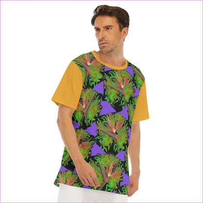 multi-colored Psychedelic Paradise Men's O-Neck T-Shirt | 100% Cotton - men's t-shirt at TFC&H Co.