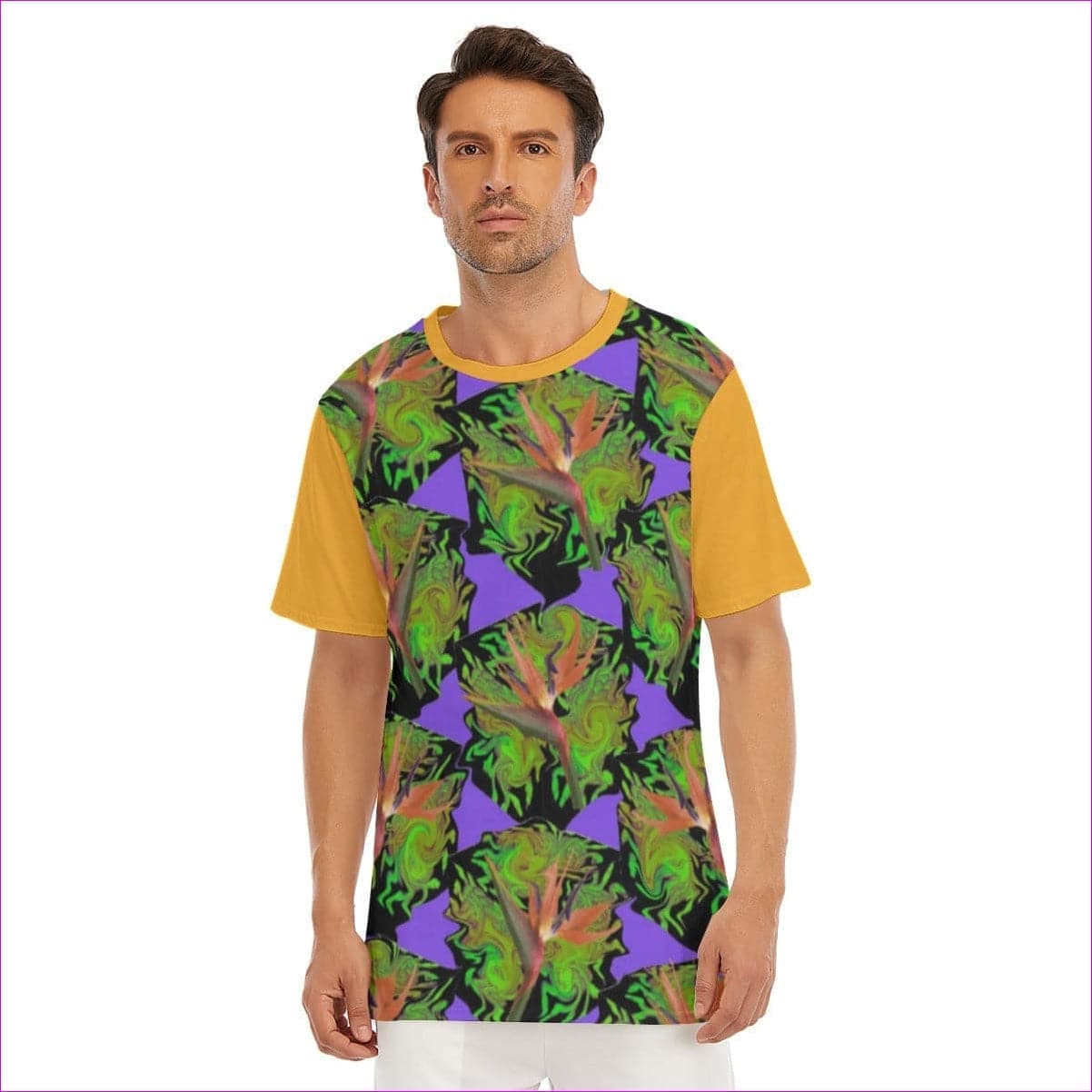 Psychedelic Paradise Men's O-Neck T-Shirt | 100% Cotton - men's t-shirt at TFC&H Co.