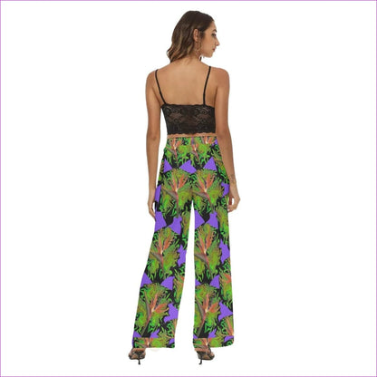 Psychedelic Paradise Womens Casual Straight-leg Pants - women's straight leg pants at TFC&H Co.