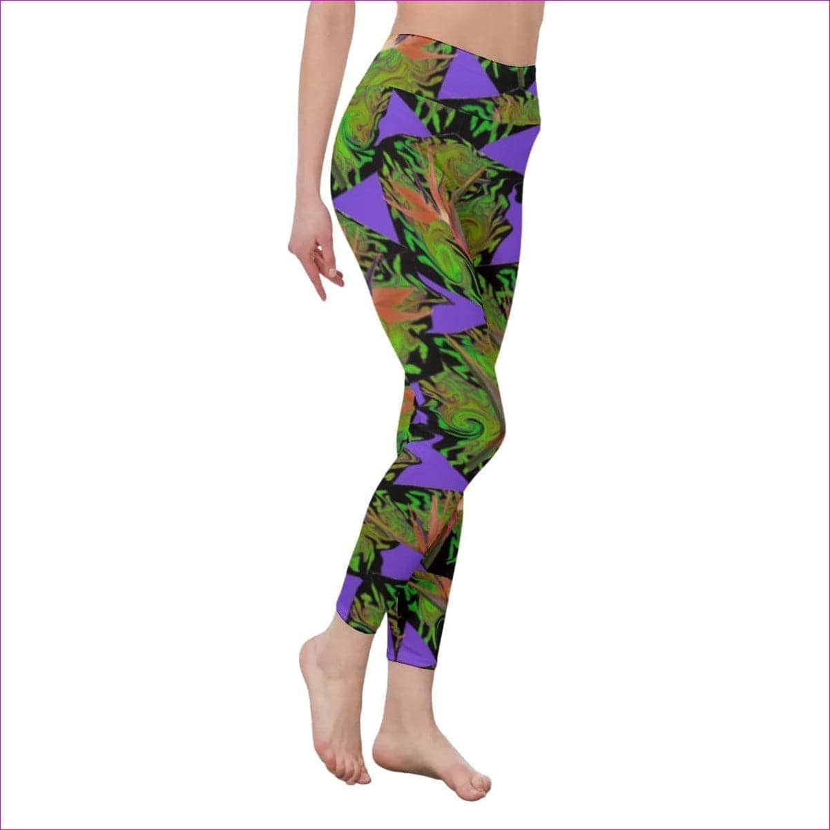 multi-colored - Psychedelic Paradise Womens High Waist Leggings | Side Stitch Closure - womens leggings at TFC&H Co.