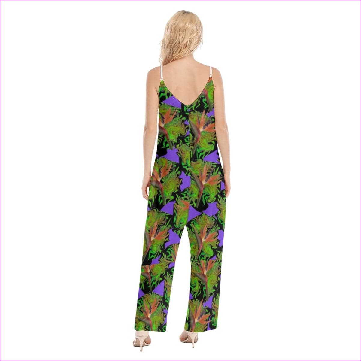- Psychedelic Paradise Womens Loose Cami Jumpsuit - womens jumpsuit at TFC&H Co.