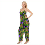 multi-colored - Psychedelic Paradise Womens Loose Cami Jumpsuit - womens jumpsuit at TFC&H Co.