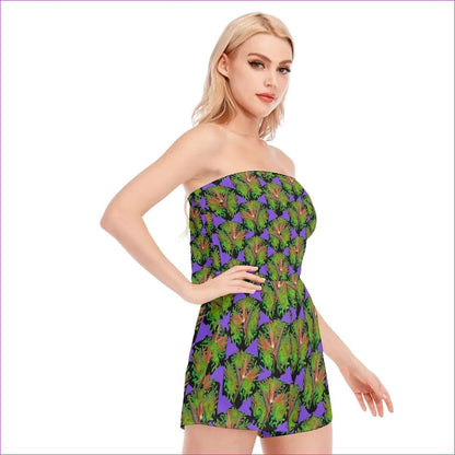 Psychedelic Paradise Womens Tube Top Romper - women's romper at TFC&H Co.