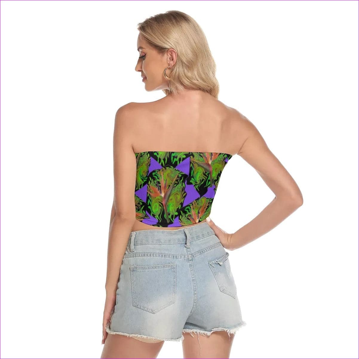 Psychedelic Paradise Womens Tube Top - women's bandeau top at TFC&H Co.