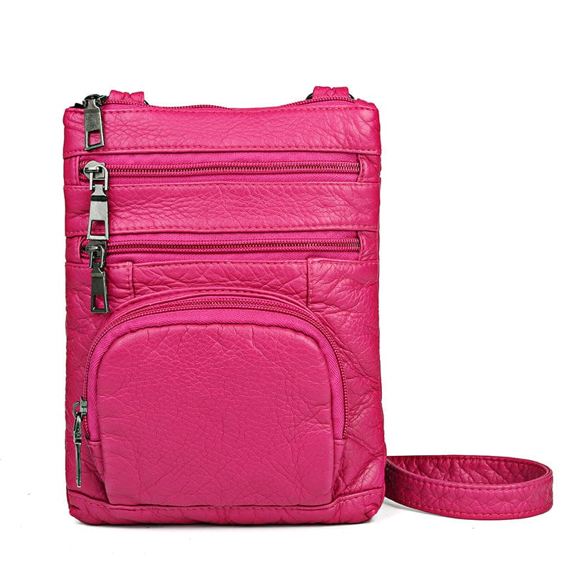 Rose Red - Pu Leather Crossbody Bag - handbags at TFC&H Co.