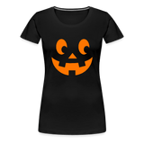 black - Pumpkin Face Halloween Women’s T-Shirt - Women’s Premium T-Shirt | Spreadshirt 813 at TFC&H Co.
