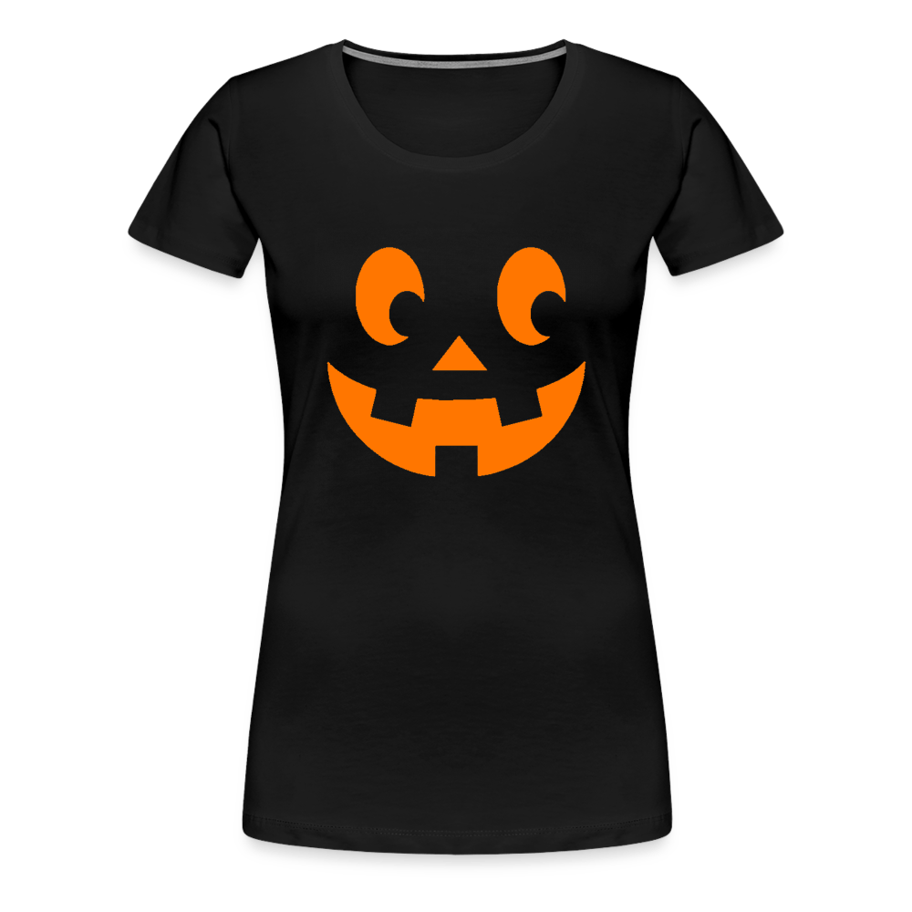 black Pumpkin Face Halloween Women’s T-Shirt - Women’s Premium T-Shirt | Spreadshirt 813 at TFC&H Co.