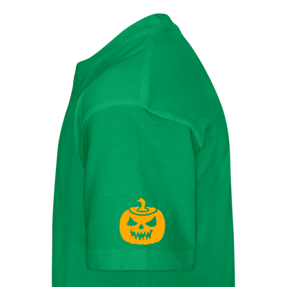 kelly green Pumpkin Face Kids' Halloween T-Shirt - Kids' Premium T-Shirt | Spreadshirt 815 at TFC&H Co.