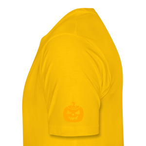 sun yellow - Pumpkin Face Men's Halloween T-Shirt - Mens Premium T-Shirt | Spreadshirt 812 at TFC&H Co.