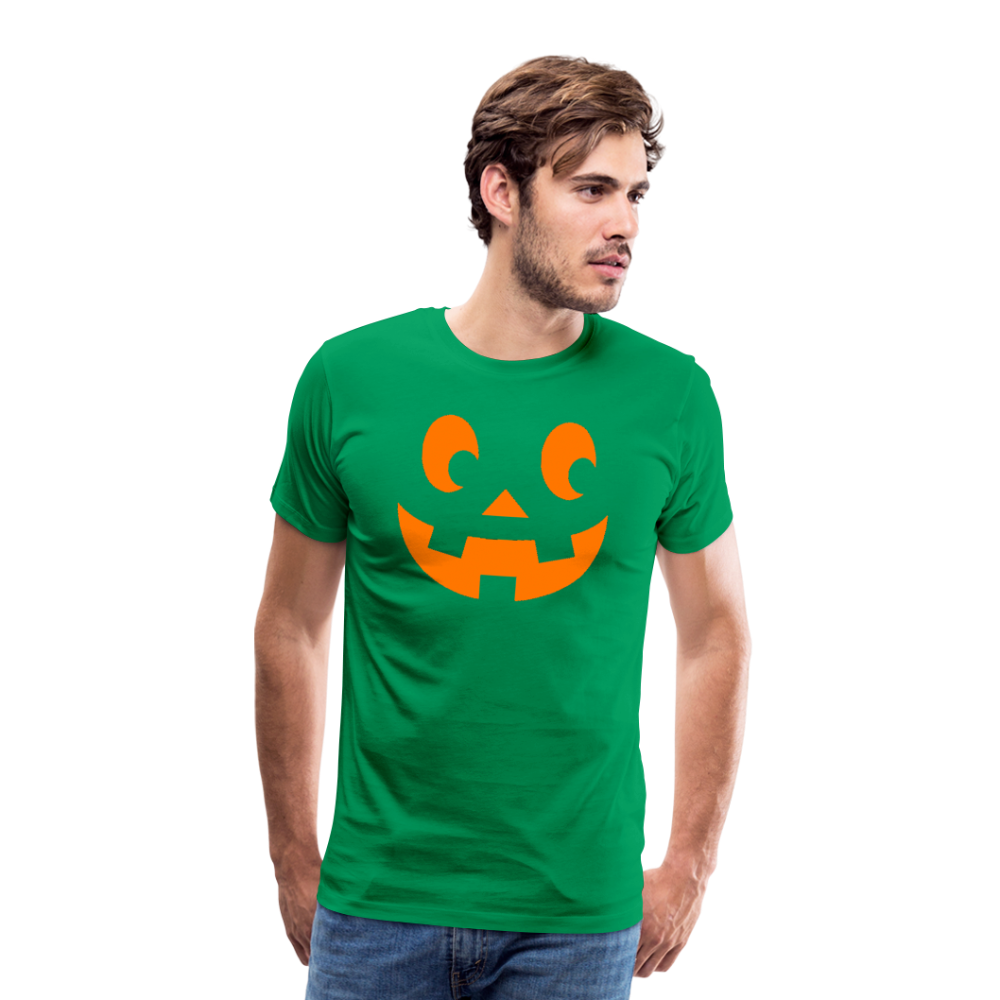 kelly green - Pumpkin Face Men's Halloween T-Shirt - Mens Premium T-Shirt | Spreadshirt 812 at TFC&H Co.