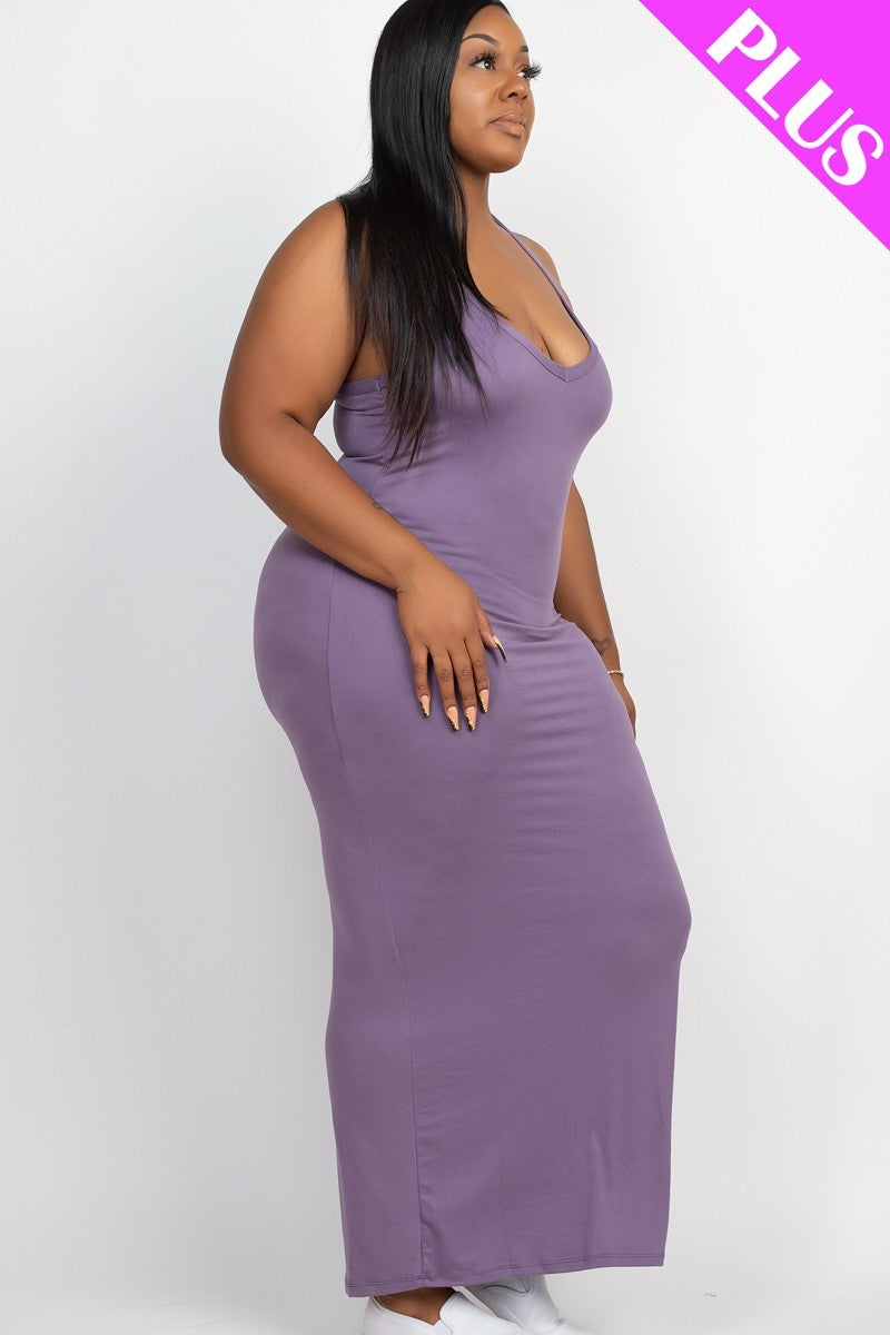 Racer Back Maxi Dress Voluptuous (+) Plus Size - Ships from The US - women's dress at TFC&H Co.