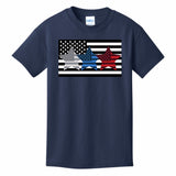 KIDS T-SHIRTS NAVY - Flag Star Kid's T-shirt - Ships from The US - boys t-shirt at TFC&H Co.