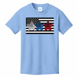 KIDS T-SHIRTS LIGHT-BLUE - Flag Star Kid's T-shirt - Ships from The US - boys t-shirt at TFC&H Co.