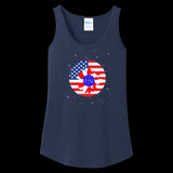 WOMENS TANK TOP NAVY - Petal Flag Women's Tank Top - Ships from The US - womens tank top at TFC&H Co.