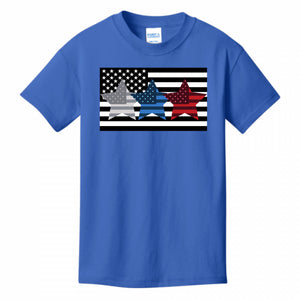 KIDS T-SHIRTS ROYAL-BLUE - Flag Star Kid's T-shirt - Ships from The US - boys t-shirt at TFC&H Co.