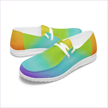 Rainbow Canvas Lace-up Loafers - unisex shoes at TFC&H Co.