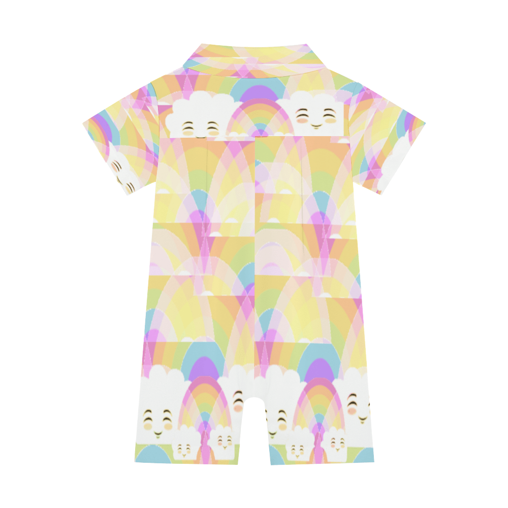 - Rainbow Cloud Infant & Toddler Short Sleeve Button Romper - Infant & Toddler Romper at TFC&H Co.