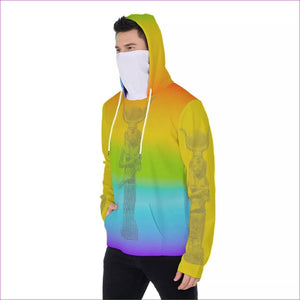 - Rainbow Isis Men's Pullover Hoodie With Mask - mens hoodie at TFC&H Co.