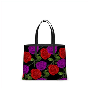 Red Rose Purp Authentic Leather Designer Kika Tote - Kika Tote at TFC&H Co.