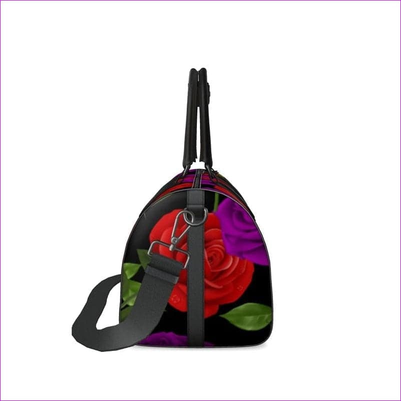 - Red Rose Purp Authentic Leather Luxury Duffle Bag - Duffle bag at TFC&H Co.