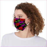 M multi-colored - Red Rose Purp Black Face Mask - face mask at TFC&H Co.