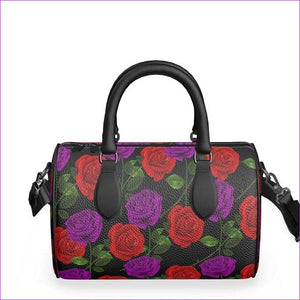 - Red Rose Purp Designer Luxury Leather Mini Denbigh Duffle Bag - Mini Denbigh Duffle bag at TFC&H Co.