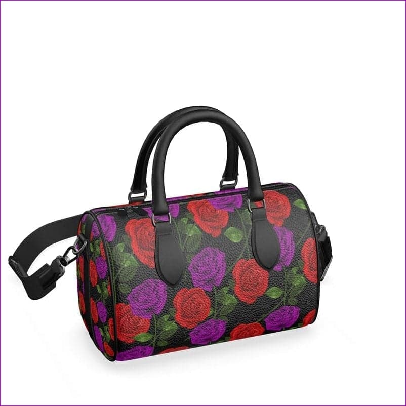 Red Rose Purp Designer Luxury Leather Mini Denbigh Duffle Bag - Mini Denbigh Duffle bag at TFC&H Co.