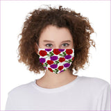 M multi-colored - Red Rose Purp Face Mask - face mask at TFC&H Co.