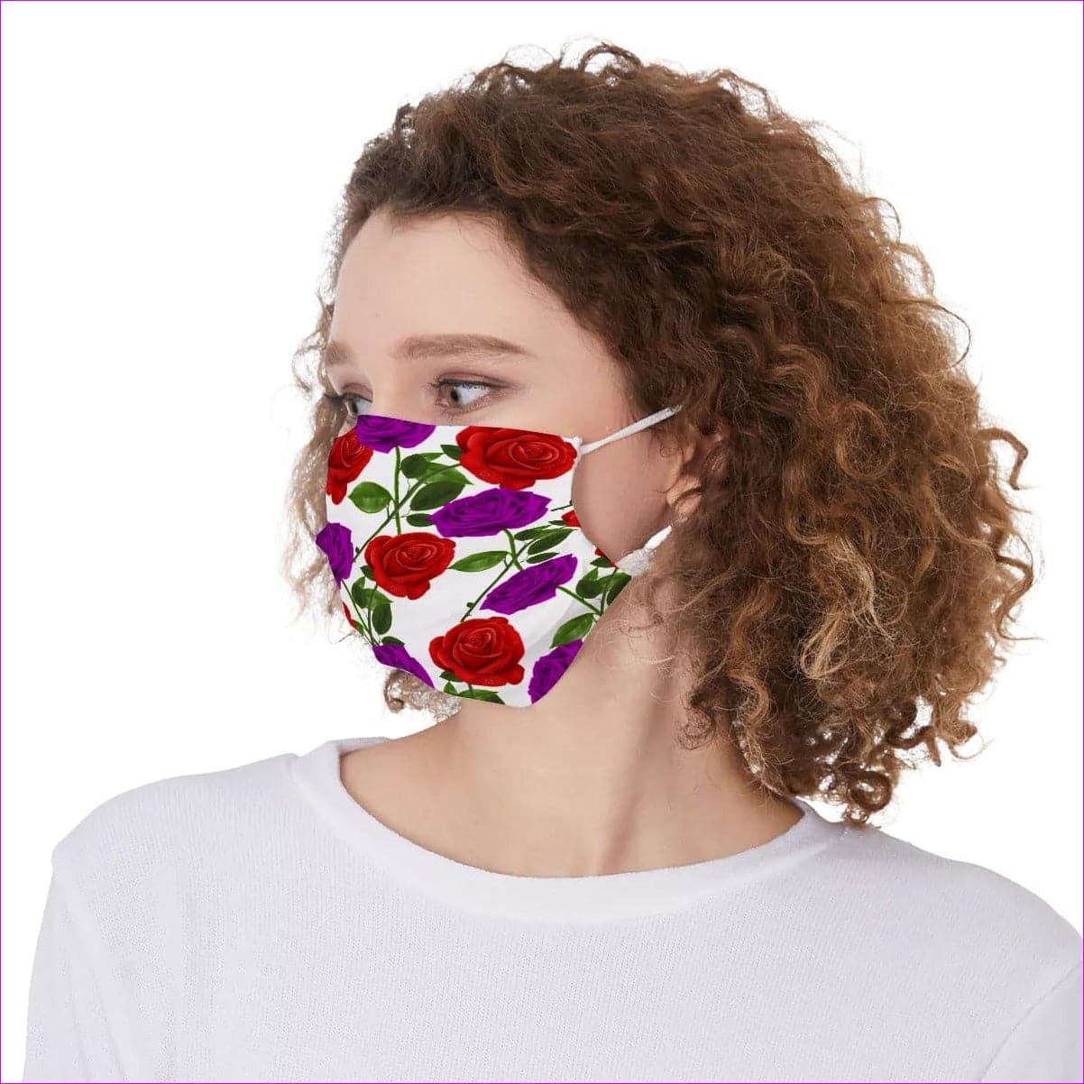 Red Rose Purp Face Mask - face mask at TFC&H Co.