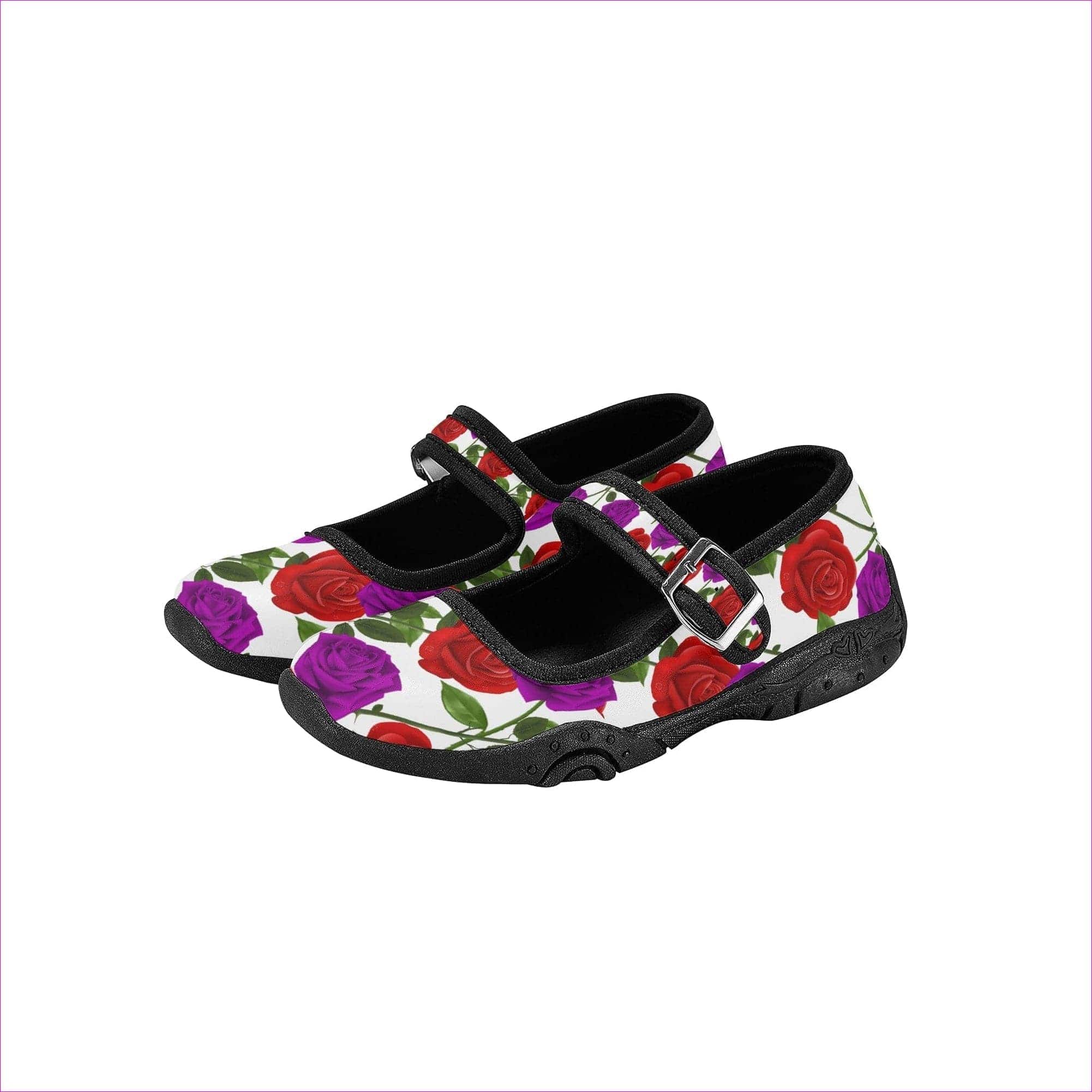 - Red Rose Purp Girls Round Toe Casual Shoes - kids shoes at TFC&H Co.