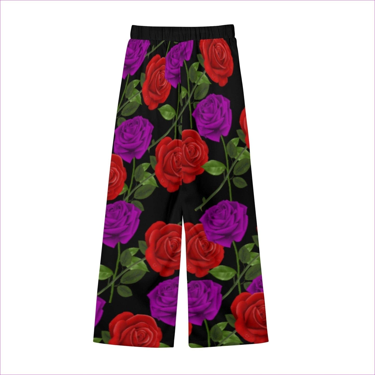Red Rose Purp Women's Casual Wide Leg Pants - women's pants at TFC&H Co.