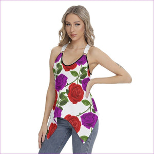 - Red Rose Purp Women's Skinny Sport Tank Top - womens tank top at TFC&H Co.