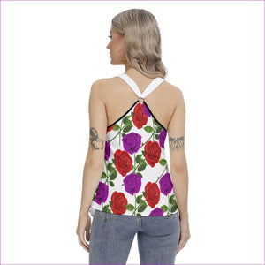 - Red Rose Purp Women's Skinny Sport Tank Top - womens tank top at TFC&H Co.