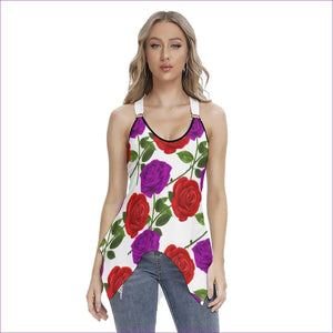 - Red Rose Purp Women's Skinny Sport Tank Top - womens tank top at TFC&H Co.