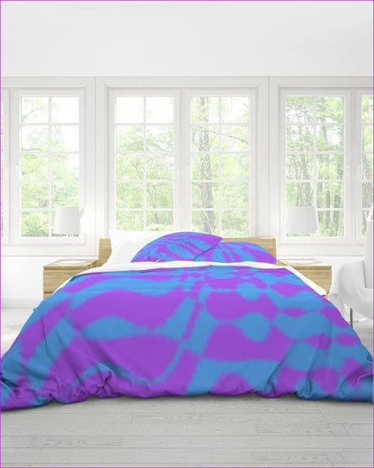 blue/purple King Reflect King Duvet Cover Set - bedding at TFC&H Co.