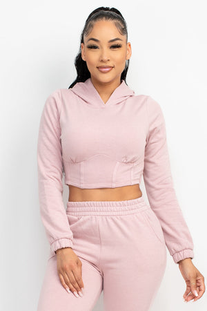 - Relax Some Cropped Hoodie Set - 4 colors - Ships from The US - womens jogging set at TFC&H Co.