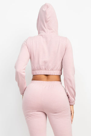 - Relax Some Cropped Hoodie Set - 4 colors - Ships from The US - womens jogging set at TFC&H Co.